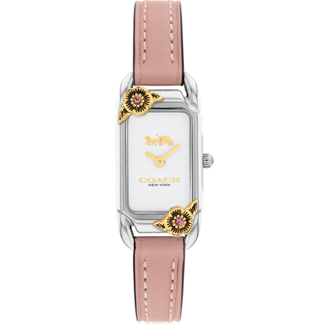 COACH 蔻馳 女用 Caddie 礦物水晶皮革手錶 14504037