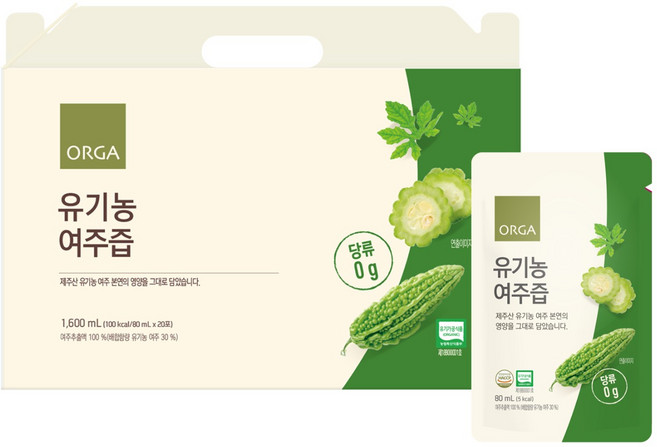 올가홀푸드 여주즙, 80ml, 20개