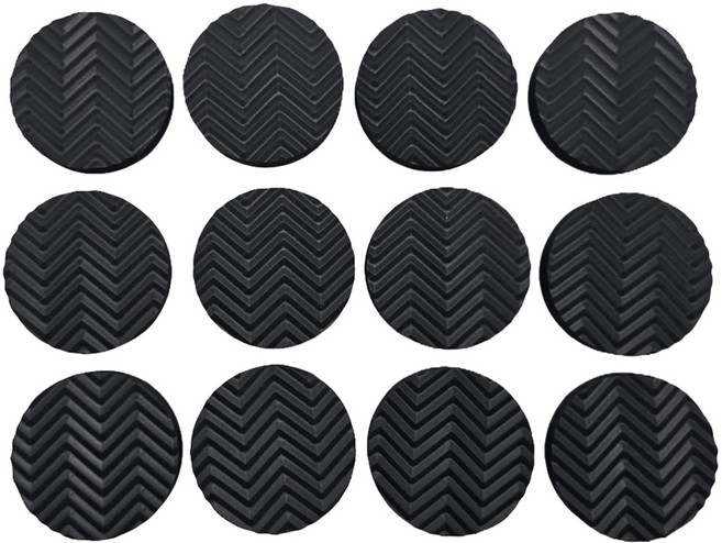 티엔씨 진동방지패드 원형 블랙, 12개