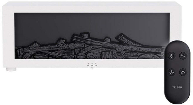 젤센 불멍 벽난로 무드등 초음파 가습기, ZH-1000F, 화이트