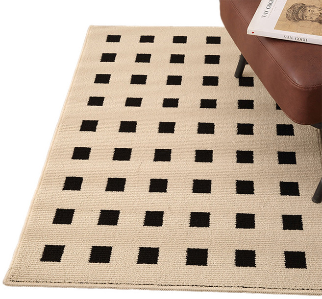 네모패턴 북유럽 미끄럼방지 인테리어 러그