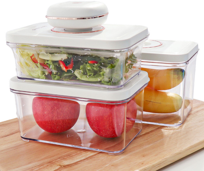 뉴리스 원터치 진공 밀폐 용기 3종 + 진공펌프 세트, 1세트, 대형 + 중형+ 소형 + 진공펌프