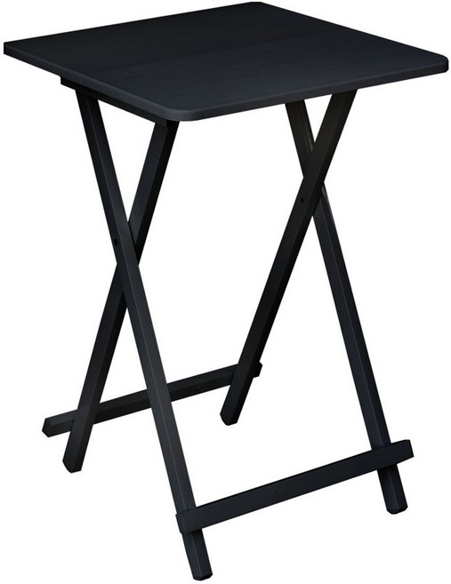 가구느낌 홈접이식테이블 500 사각, 블랙블랙