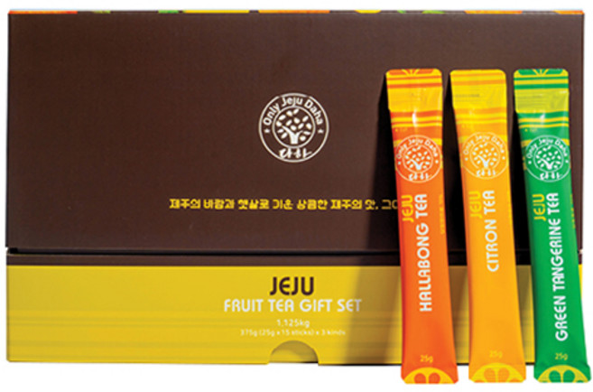 다하 제주과실청 스틱 3종 x 25g x 15p 선물세트, 1세트, 유자청 + 한라봉청 + 청귤청