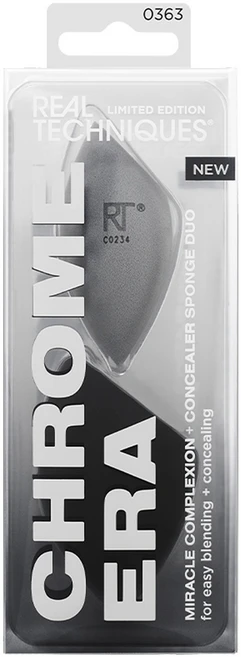 리얼테크닉스 미라클 컴플렉션 & 컨실러 스펀지 듀오 세트, 1세트, 블랙 - 쿠팡