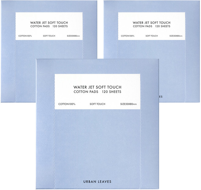 어반리브즈 워터젯 소프트 화장솜, 3개, 120개입