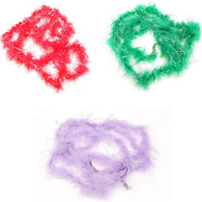 파티공구 깃털모루 3종 세트 랜덤발송, 퍼플, 레드, 그린, 1세트