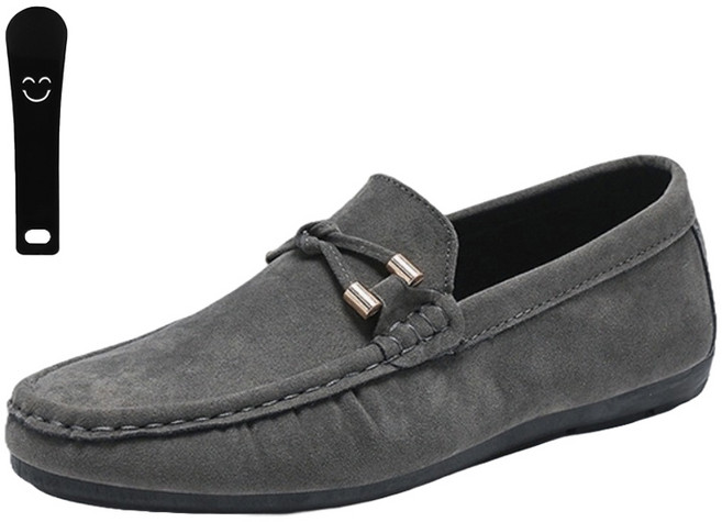 베이직스텝 남성용 매듭꼬임 스웨이드 로퍼 EA003