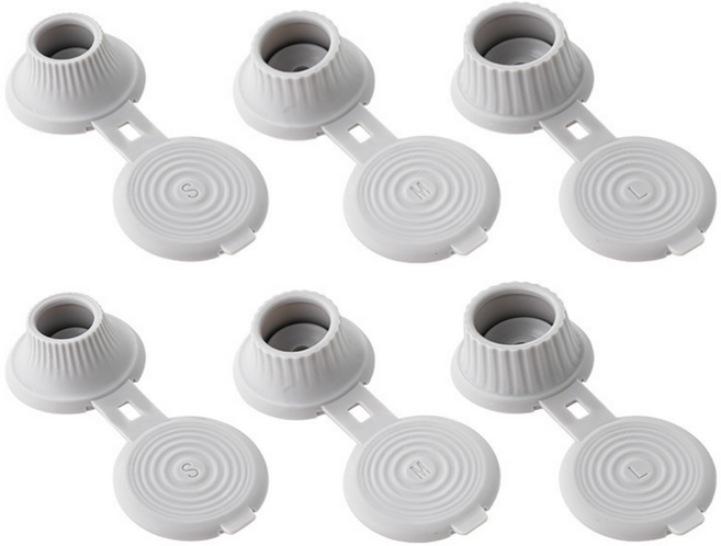 데일리픽 뉴 원형 알뜰 밀폐 거꾸로캡 3종 세트, 라이트그레이, 2세트