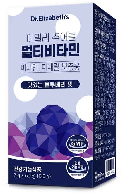 닥터엘리자베스 패밀리 츄어블 멀티비타민, 60정, 1개 - 쿠팡