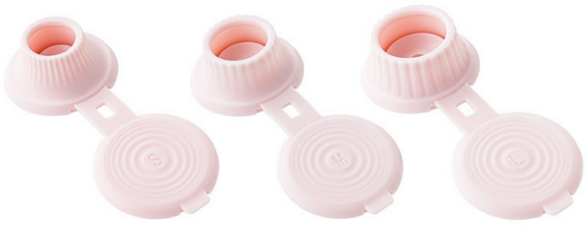 데일리픽 뉴 원형 알뜰 밀폐 거꾸로캡 3종 세트, 라이트핑크, 1세트