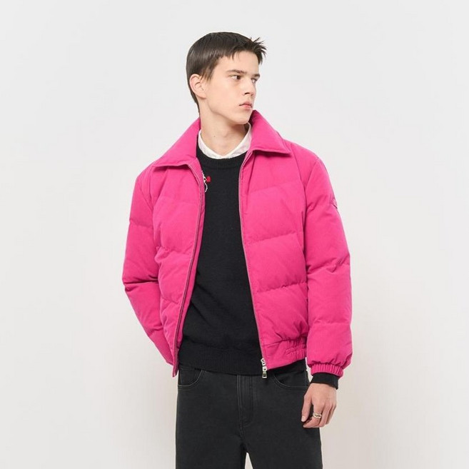 제너럴아이디어 남녀공용 코듀로이 덕다운 숏 푸퍼 패딩점퍼 SBC4U07006