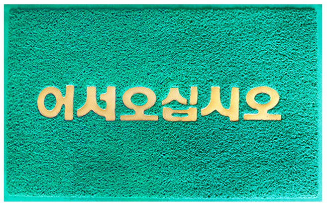 월드크린 미끄럼방지 어서오십시오 코일 매트, 그린, 1개