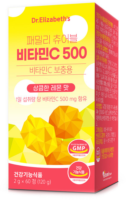 닥터엘리자베스 패밀리 츄어블 비타민C 500, 1개, 60정