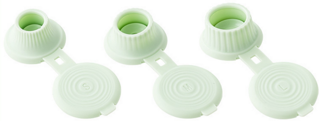 데일리픽 뉴 원형 알뜰 밀폐 거꾸로캡 3종 세트, 라이트그린, 1세트