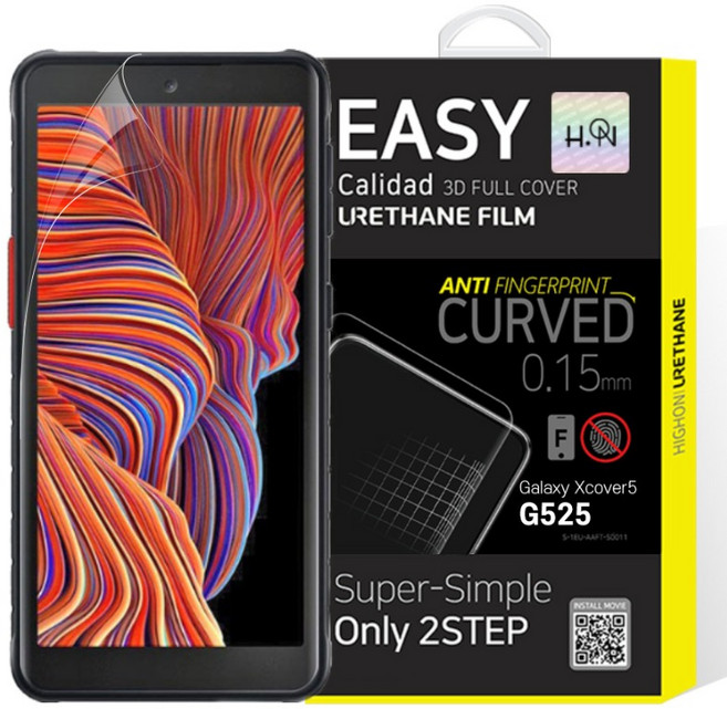 하이온 지문방지 이지우레탄 투명 휴대폰 보호필름 세트, 1세트