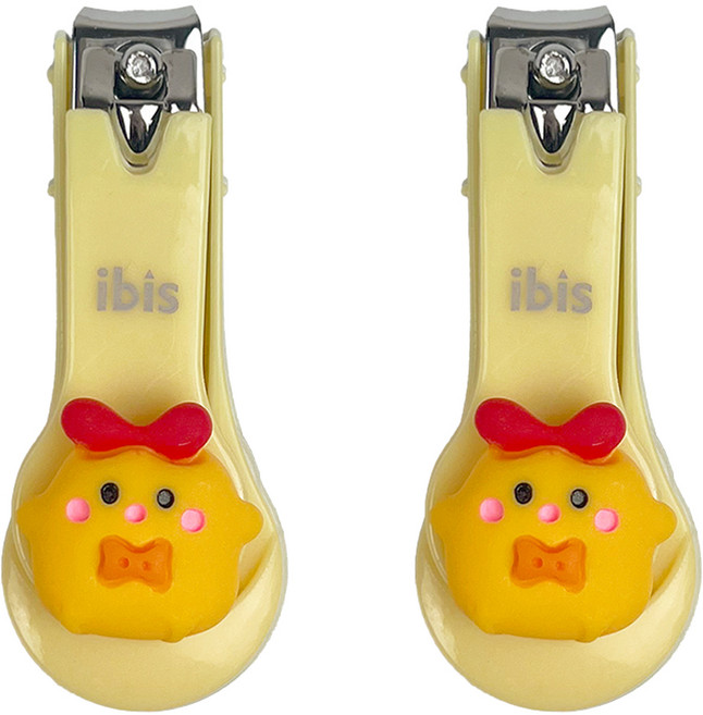 아이비스 CR 캐릭터 손톱깎이 12708, 2개, 옐로우