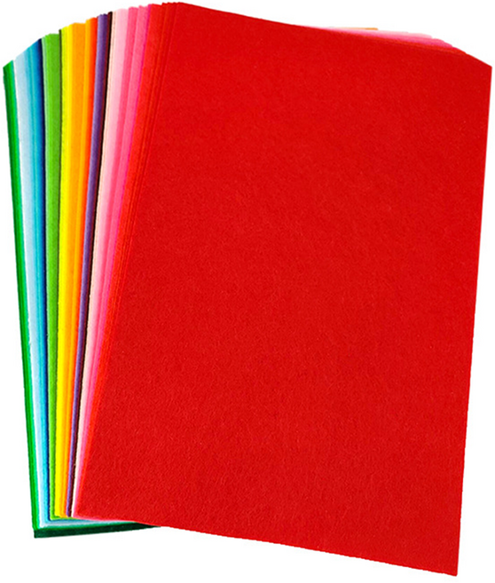 코히모 칼라 펠트지 비접착식 diy 만들기 재료 40색 세트 4W425, 랜덤발송, 1세트