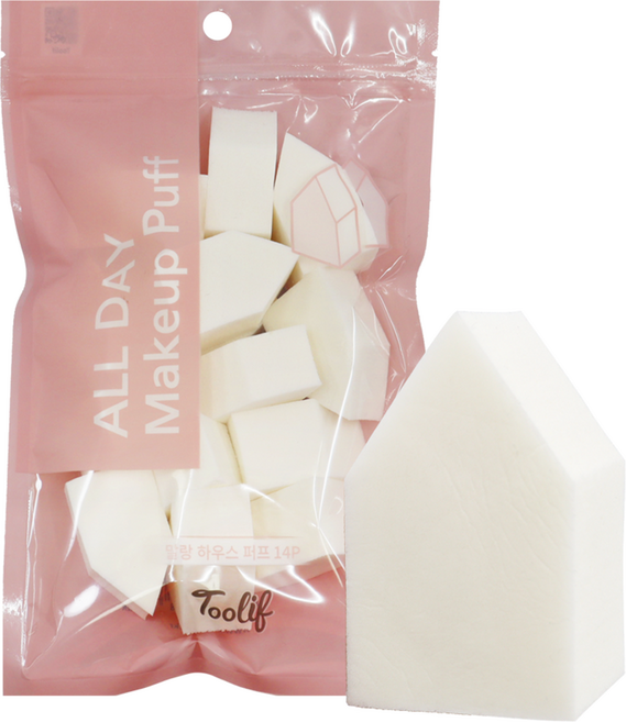 툴리프 올데이 말랑 하우스 퍼프 14p, 1개, 화이트