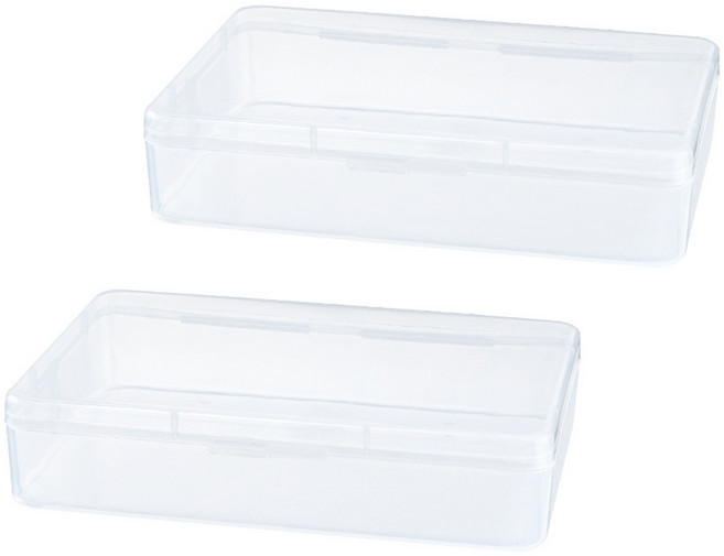 도도리치 튼튼한 에어퍼프 케이스 직사각형, 2개, 투명