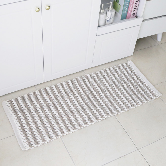 까사베르데 가린 극세사 루프 발매트, 그레이