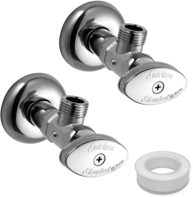 아메리칸스탠다드 앵글밸브 FJ7086 2p + 테프론 테이프 세트, 1세트