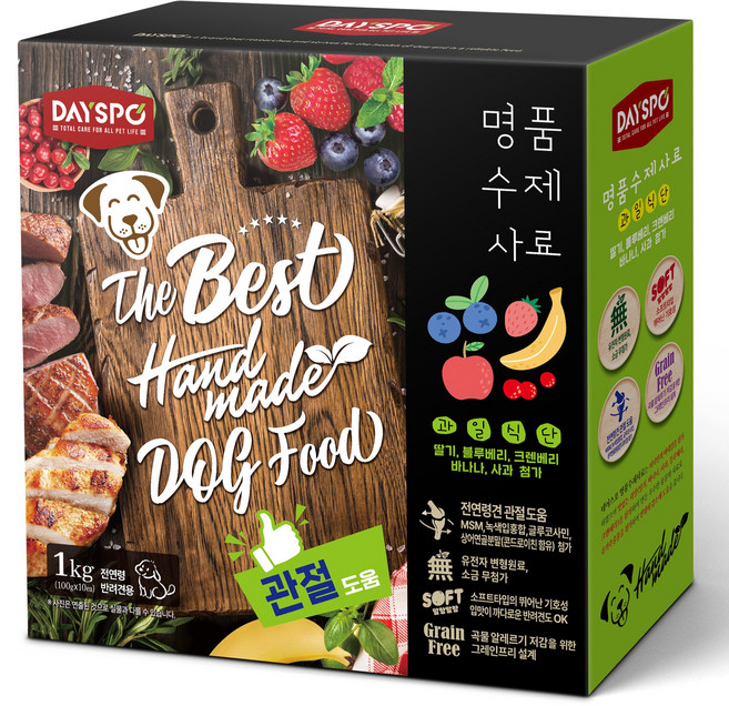 데이스포 반려견 전연령용 과일식단 수제사료, 오리, 1kg, 1개