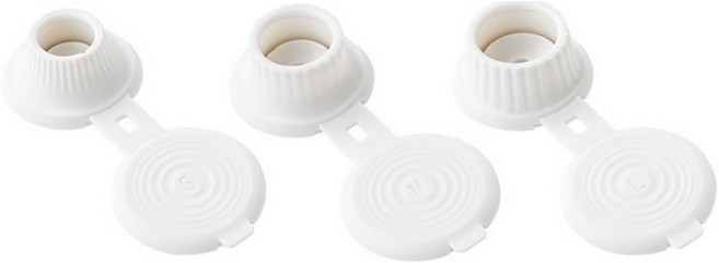 데일리픽 뉴 원형 알뜰 밀폐 거꾸로캡 3종 세트, 화이트, 1세트