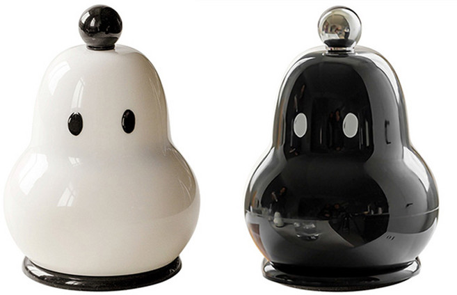 윈프라이스 이쑤시개 면봉 보관함 2종 세트, 유백색, 블랙, 1세트