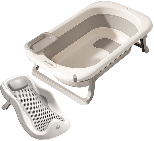 메리본 유아용 접이식 욕조 + 싱크대 욕조 세트, 화이트