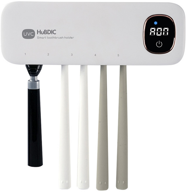 휴비딕 스마트케어 무선충전식 UVC 송풍건조 가정용 칫솔살균기, HTS-20, 화이트