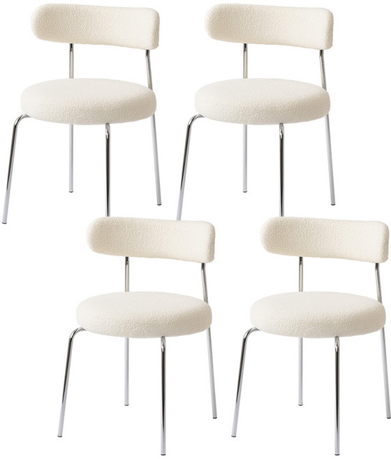 메종드꼼마 포근한 체어 고객직접설치, 밀크화이트, 4개