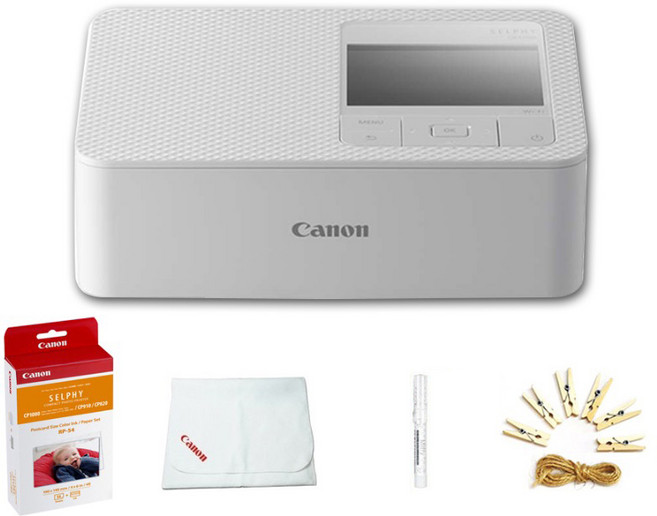 캐논 셀피 휴대용 포토프린터 CP1500 + RP-54 + 포켓파우치 + 포토라인 + 미피펜 세트, 포토프린터(CP1500), 화이트(포토프린터), 랜덤발송(미피펜)