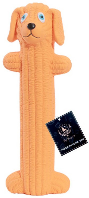 딩동펫 반려동물 통통 애니멀 삑삑이 라텍스 장난감, 강아지 오렌지, 1개