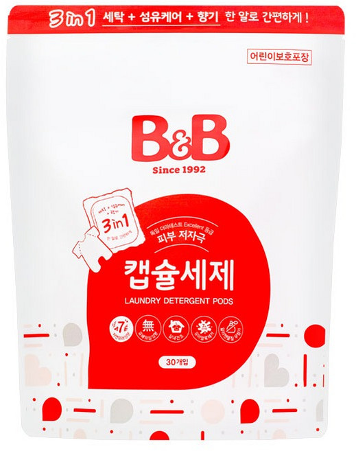비앤비 캡슐세제, 30개입, 1개