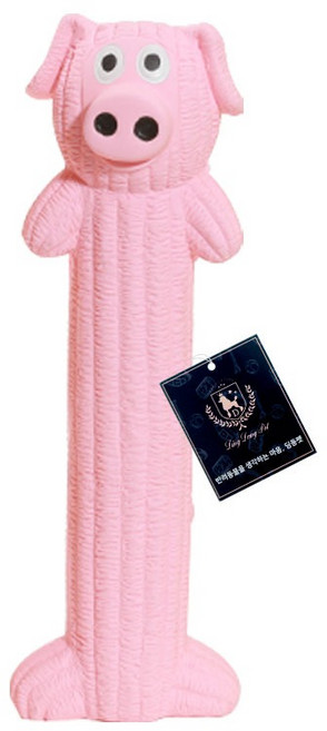 딩동펫 반려동물 통통 애니멀 삑삑이 라텍스 장난감, 돼지 핑크, 1개