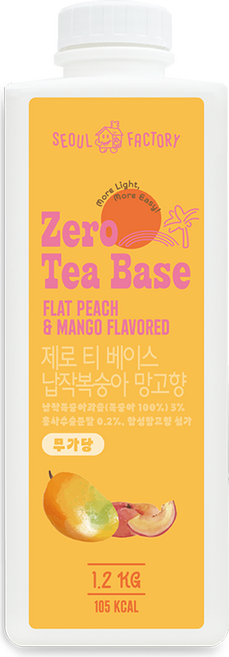 서울팩토리 제로 티 베이스 납작복숭아 망고향, 1.2kg, 1개