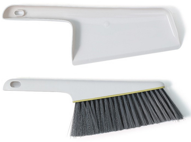 하비에 가정용 빗자루 쓰레받이 세트, 1세트, 흰색