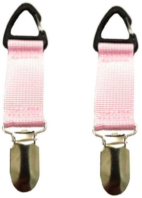 몰투유 휴대용 분실 방지 가방 걸이 집게, 핑크, 2개