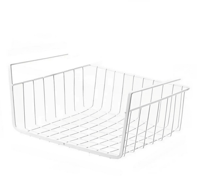 윤코 상부장 걸이형 수납 정리함, 화이트, 1개