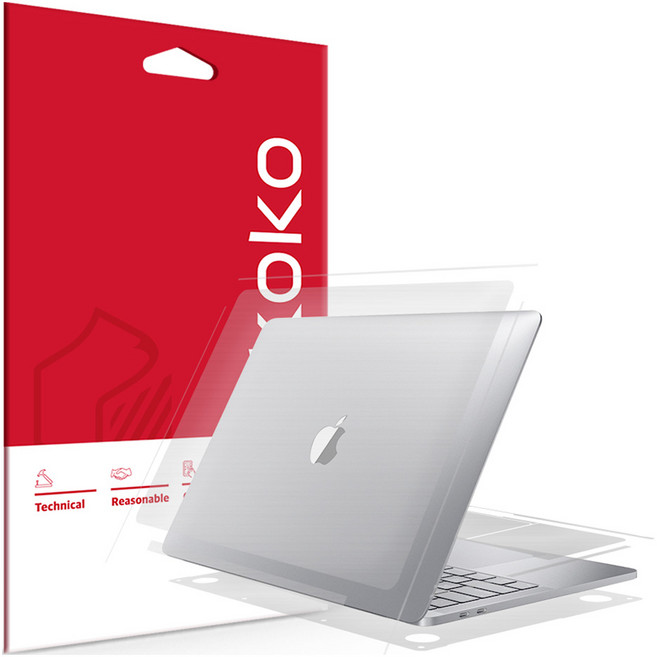 스코코 맥북 무광 전신 외부보호필름 세트, 1세트