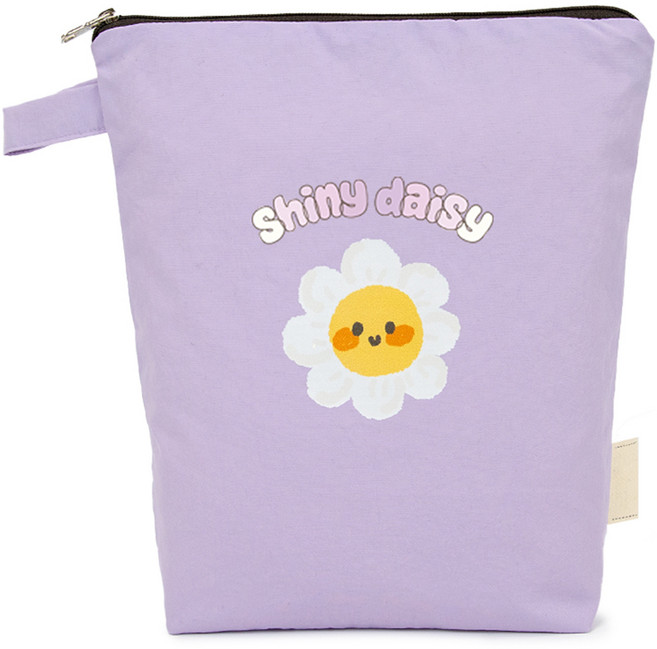 세맘스 양면방수 동글동글 기저귀 파우치 세로형, 샤이니 데이지