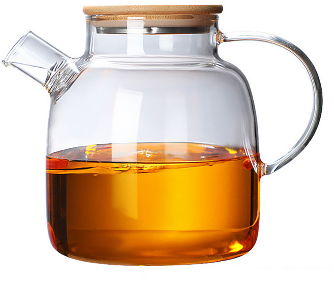 자연무이 한차전용 내열유리 티포트, 혼합색상, 1.5L, 1개