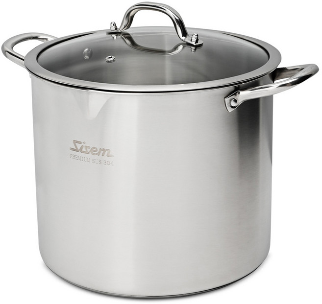 시샘 인덕션 프리미엄 IH 304 스텐 깊은 곰솥, 24cm, 실버, 1개