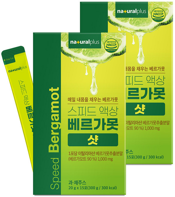 내츄럴플러스 스피드 액상 베르가못 샷 15p, 300g, 2개