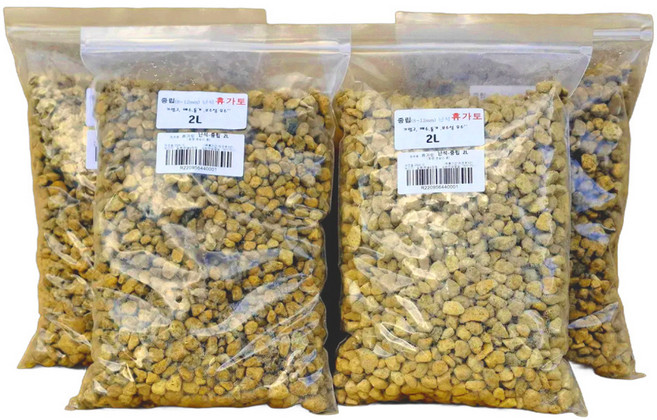 화분 분갈이 휴가토 난석 중립, 2L, 4개