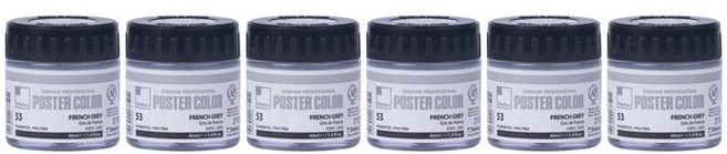 신한화구 전문가 포스터 컬러 물감 자 프렌치 그레이 53번 6p, 40ml, 1색