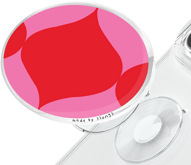 쏭스 체인지 그립 스마트 탈부착 톡홀더 핸드폰 거치대, 쿨 그래픽스 패턴 글로우, 1개