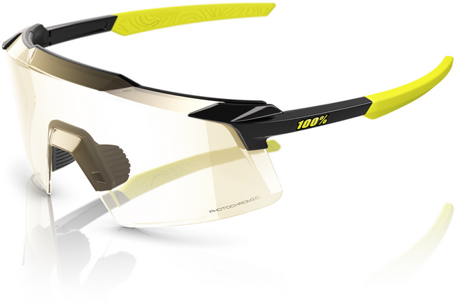 100퍼센트 고글 AEROCRAFT Photo L 선글라스, Gloss Metallic Black, 1개