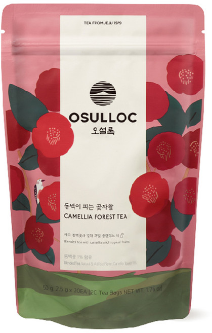 OSULLOC 山茶花紅茶包, 2.5g, 20包, 1袋